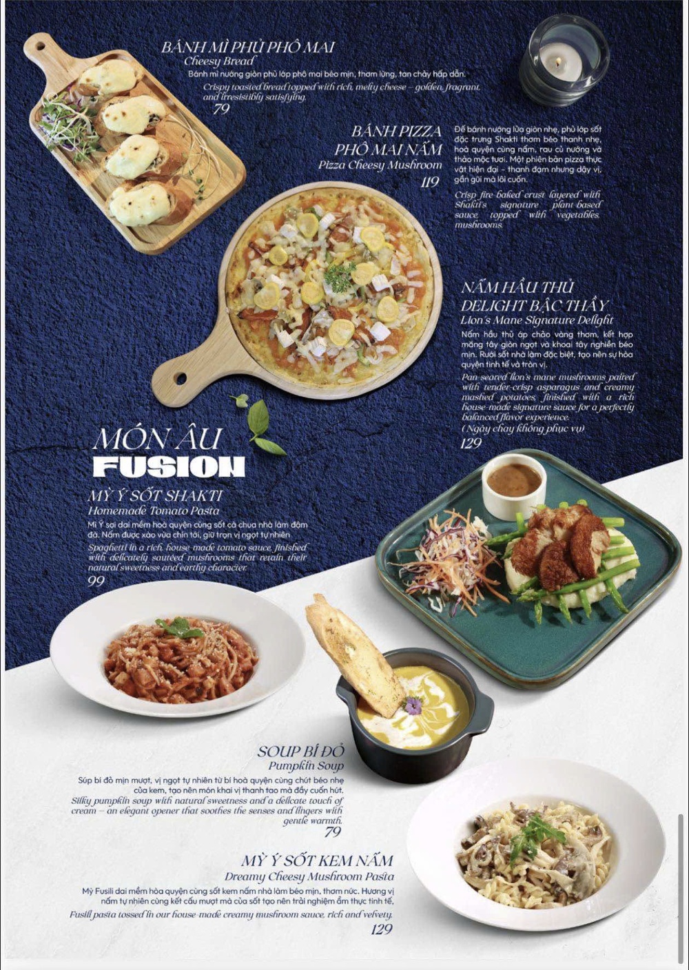 Trang 5 - Món Âu Fusion & Pizza